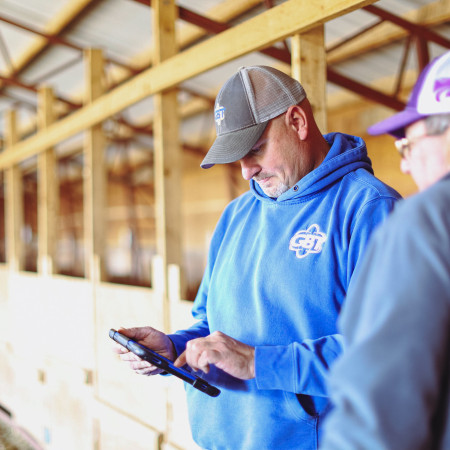 GBT tech showing how to watch security cameras.