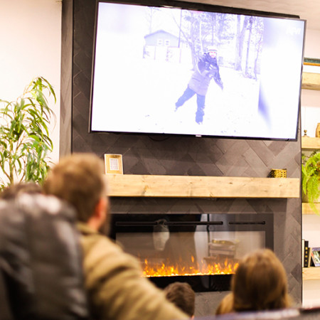 Family watching StreamIT TV.