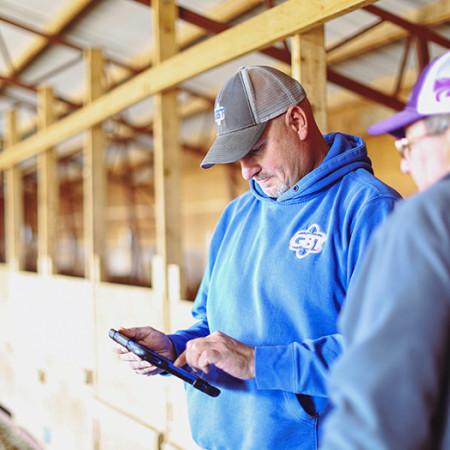 GBT tech showing how to watch security cameras.