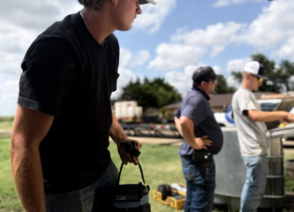 GBT technicians setting up rural Kansas internet